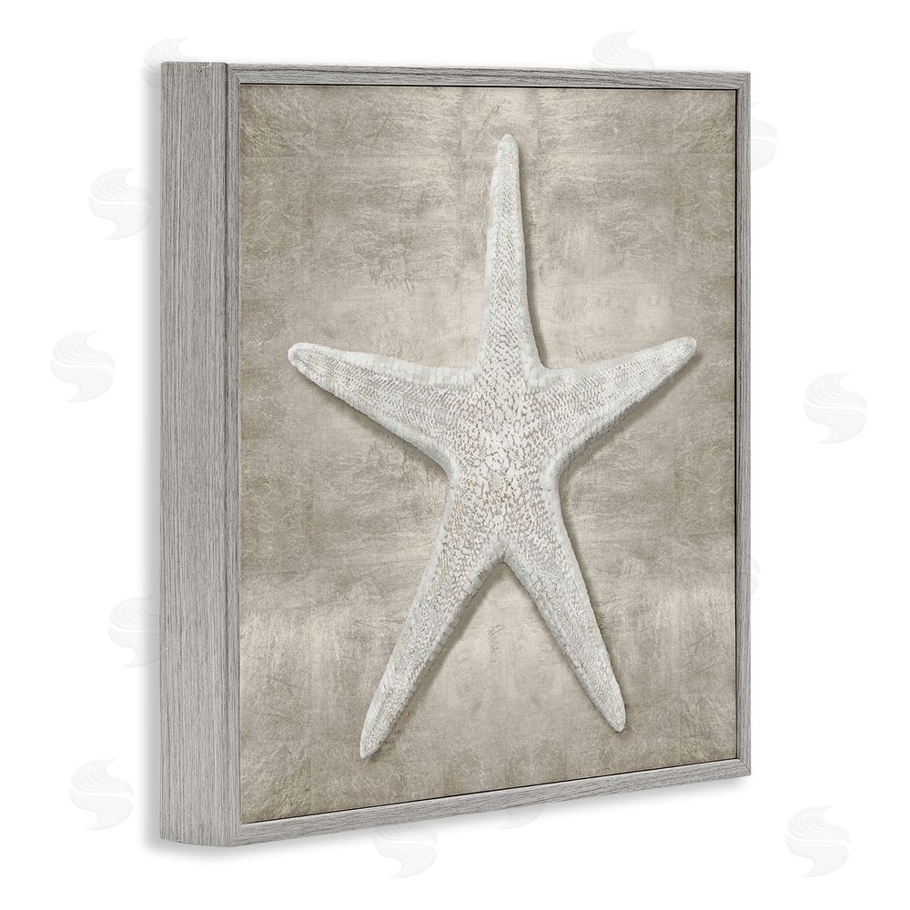 Amber Sterling Rustic Grey Starfish Gray Framed Glicee Wall Art Print