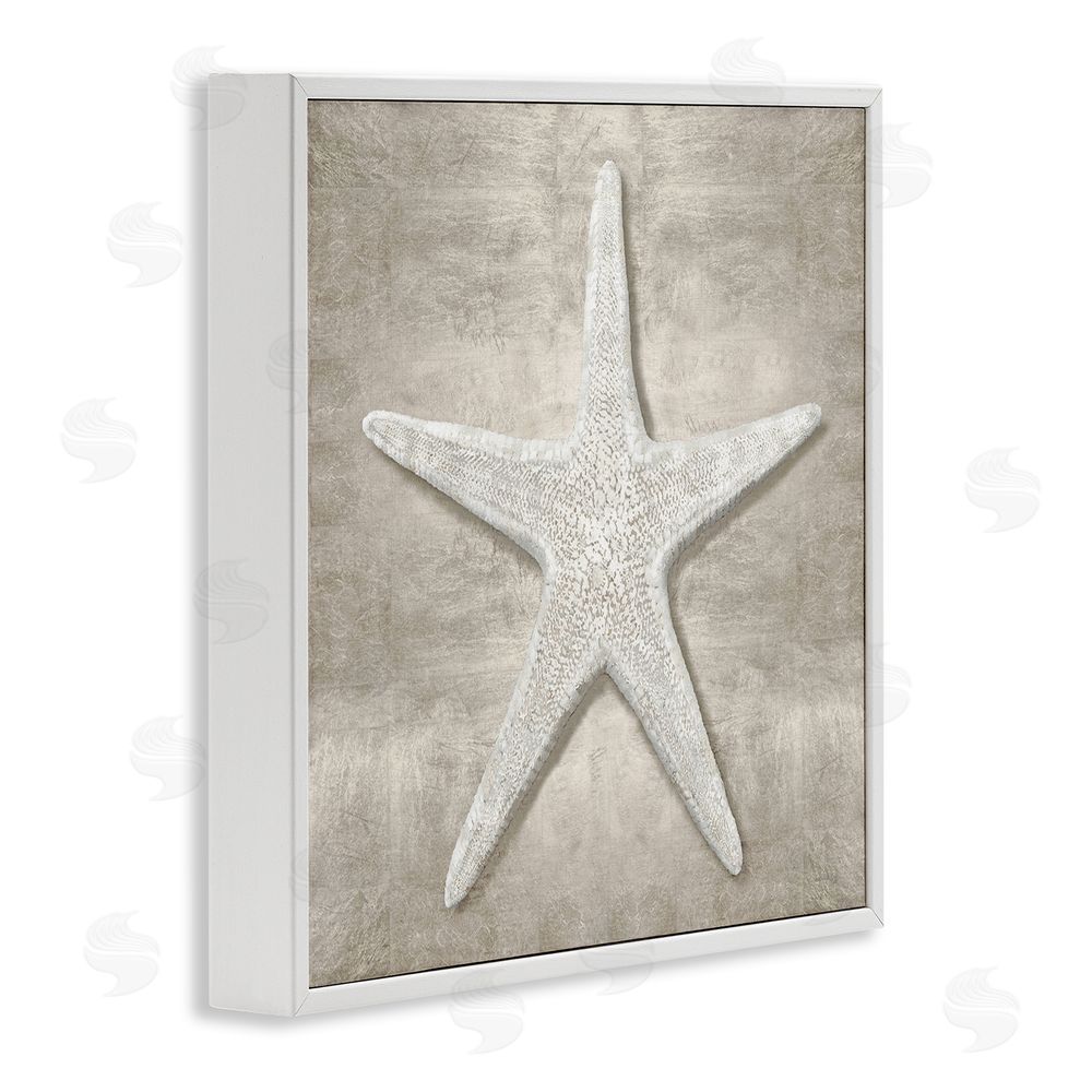 Amber Sterling Rustic Grey Starfish White Framed Glicee Wall Art Print