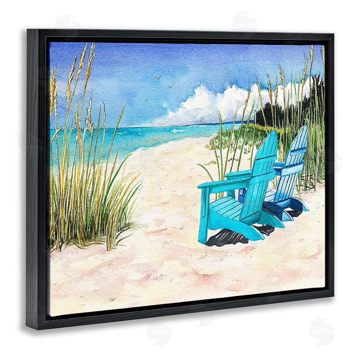 Christine Reichow Blue Beach Chairs Scene