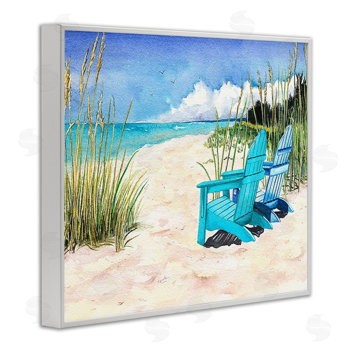 Christine Reichow Blue Beach Chairs Scene