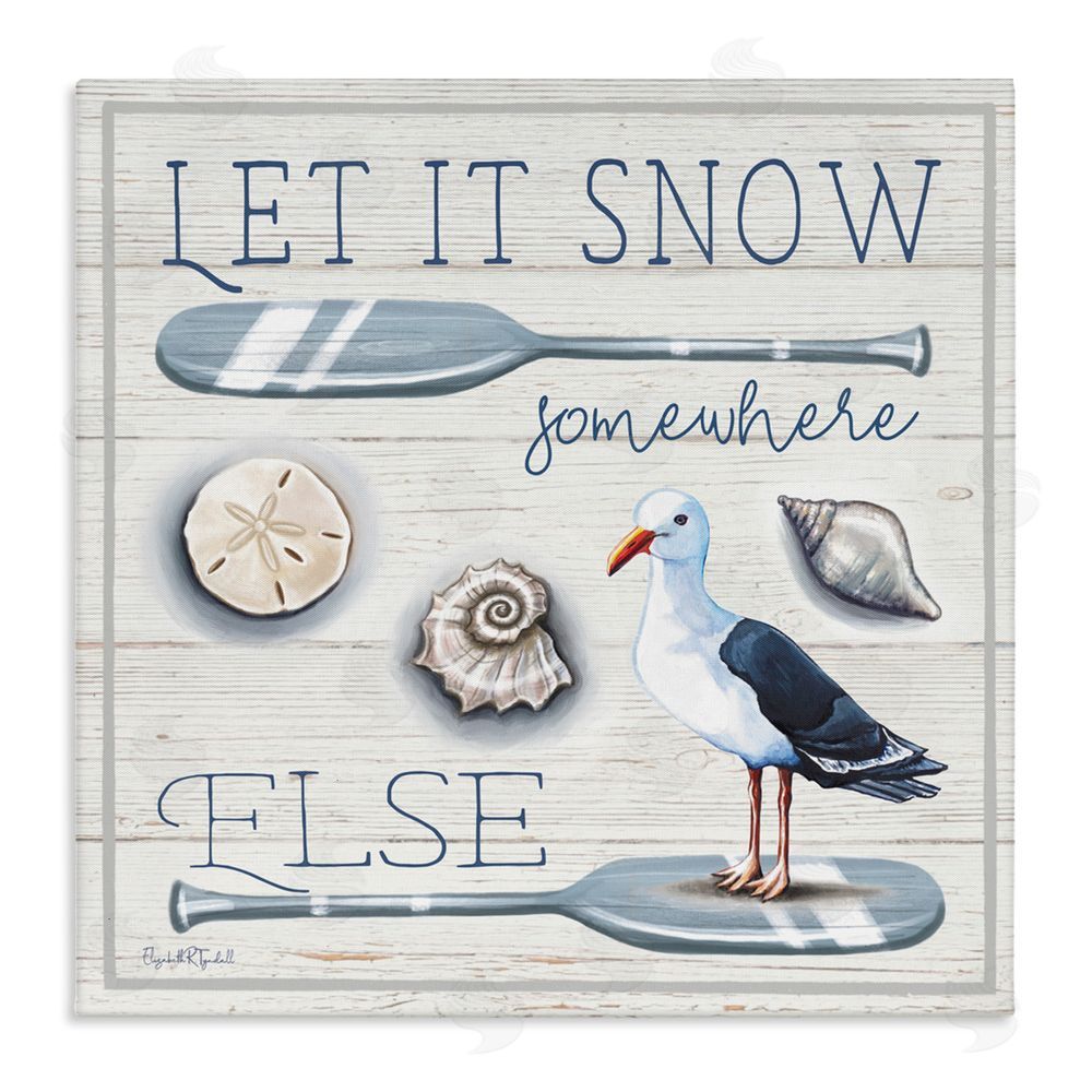 Elizabeth Tyndall Snow Somewhere Else Stretched Canvas Wall Art Print