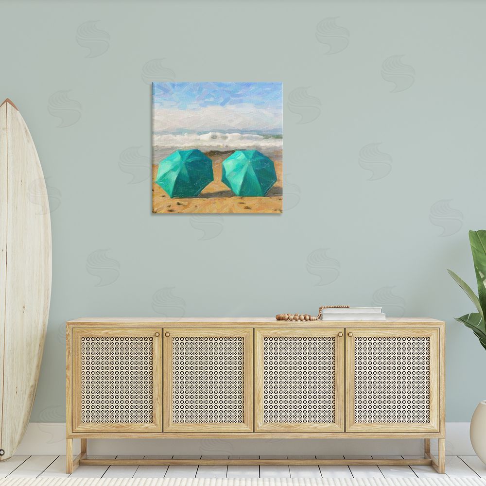 Graffitee Studios Beach Umbrella Duo Canvas Wall Art in Room