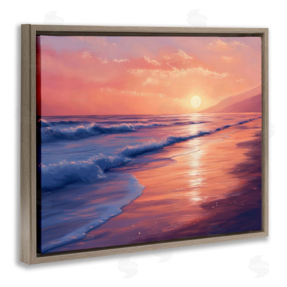 Imagine It Images Sunset over Beach Waves