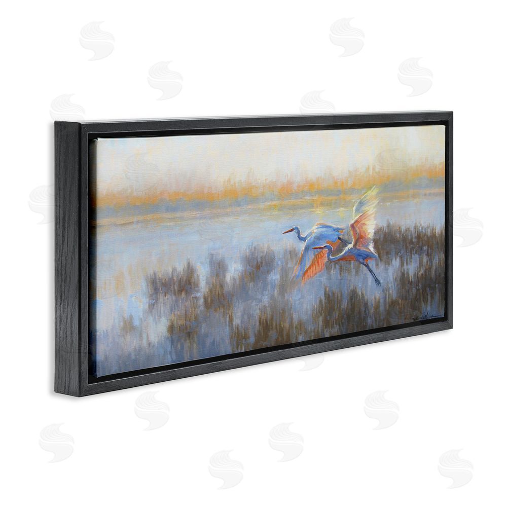 Sandy Nelson Crane Birds over Lake