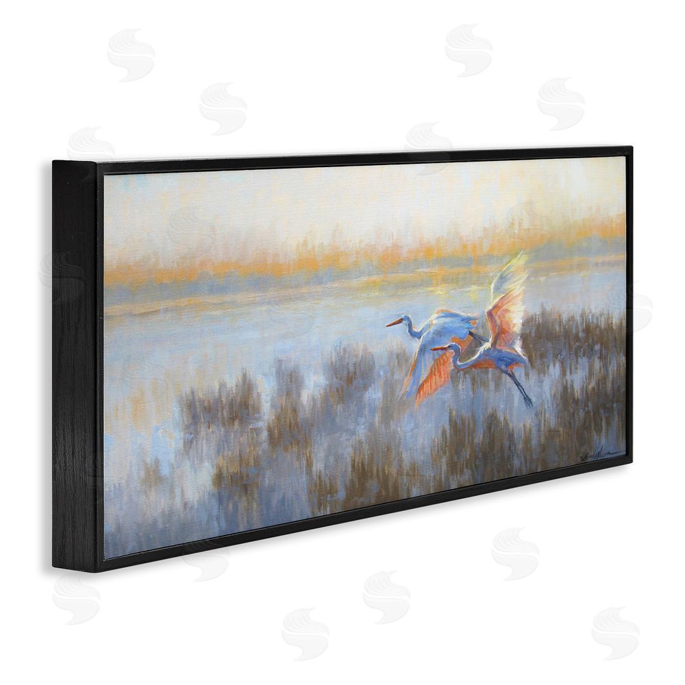 Sandy Nelson Crane Birds over Lake