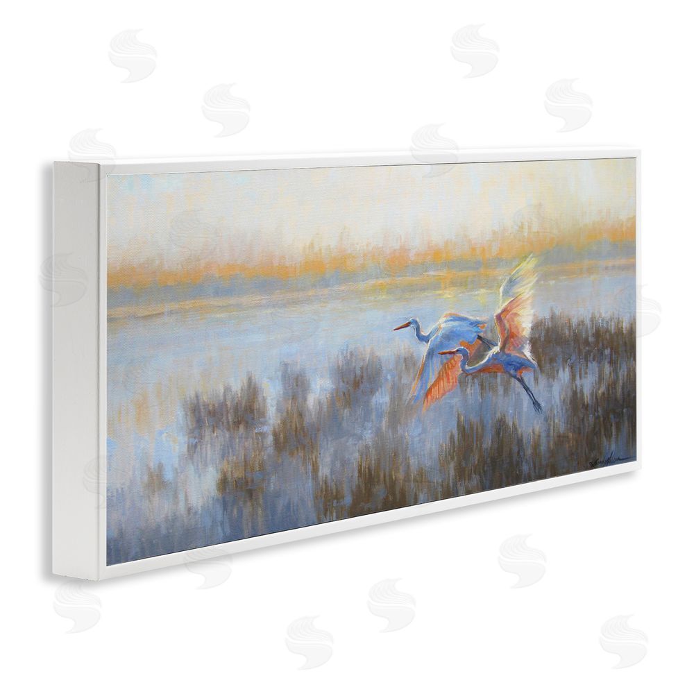 Sandy Nelson Crane Birds over Lake