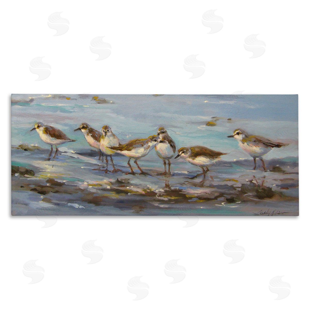 Sandy Nelson Sandpiper Flock on Shore