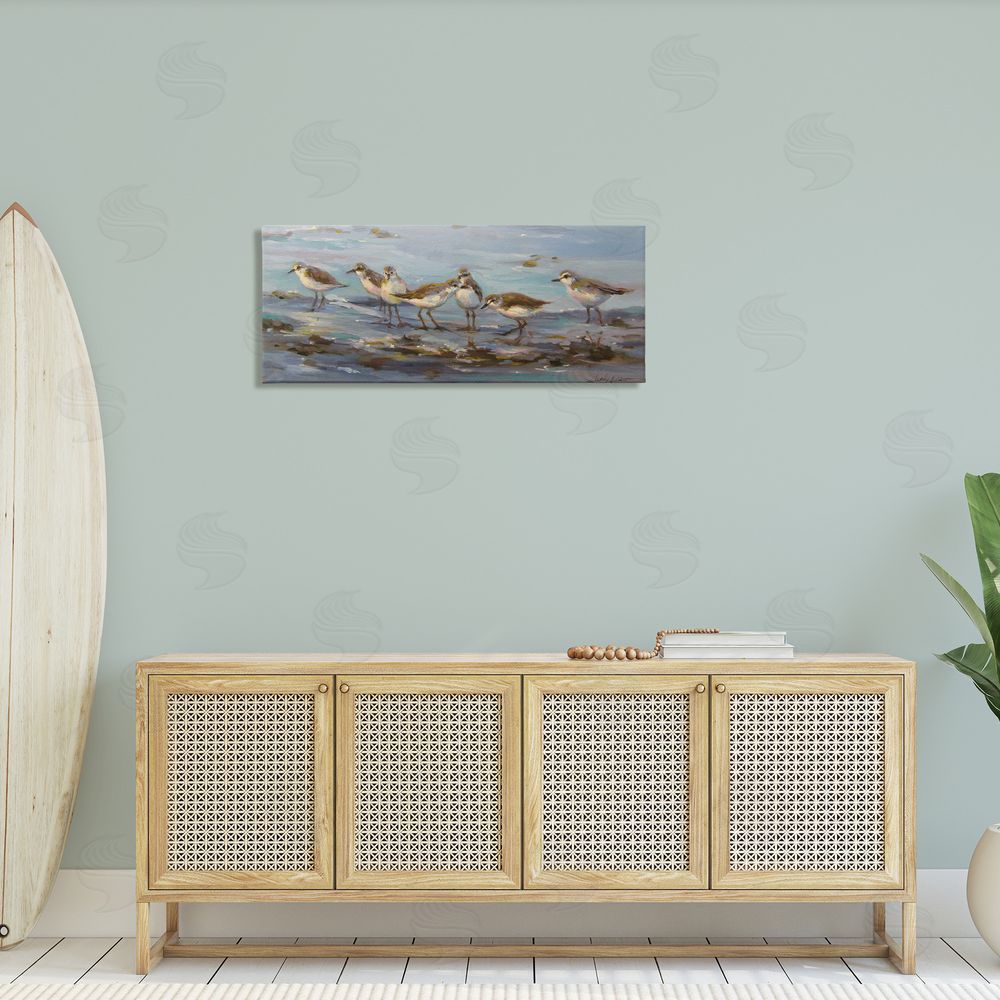 Sandy Nelson Sandpiper Flock on Shore