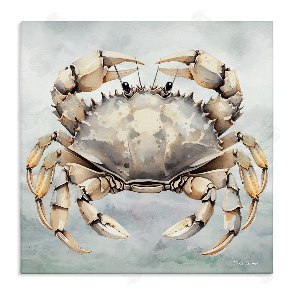 Nicole DeCamp Detailed Sea Crab Stretched Canvas Wall Art Print