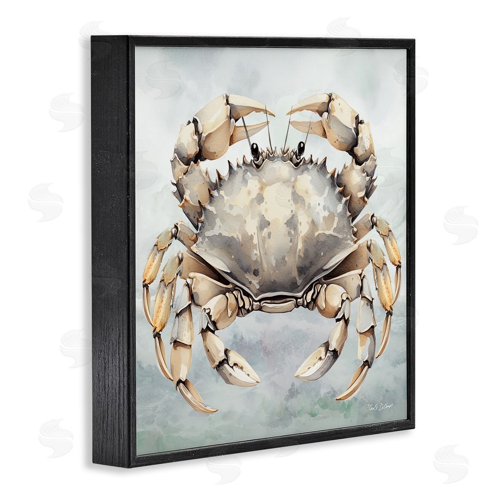 Nicole DeCamp Detailed Sea Crab Black Framed Glicee Wall Art Print