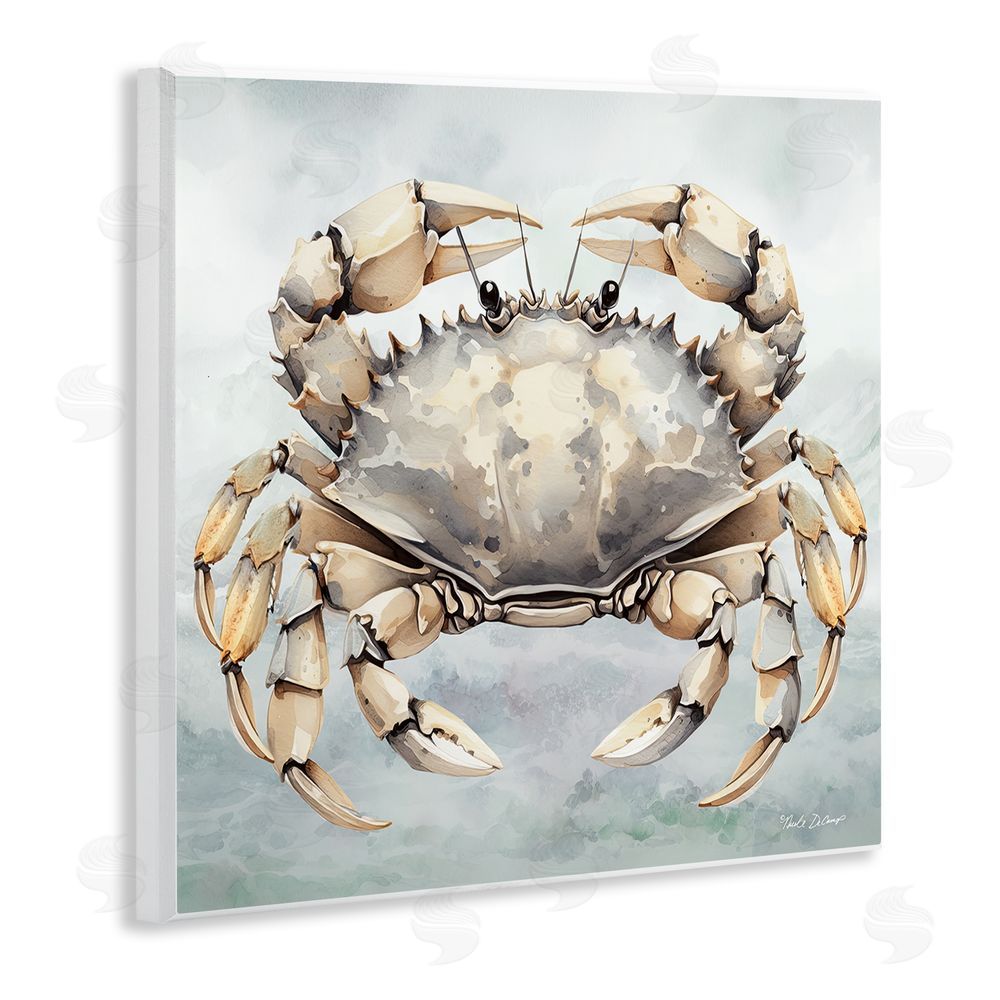 Nicole DeCamp Detailed Sea Crab Wooden Wall Plaque Art Print