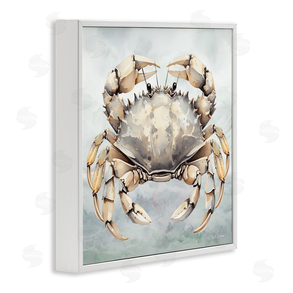 Nicole DeCamp Detailed Sea Crab White Framed Glicee Wall Art Print