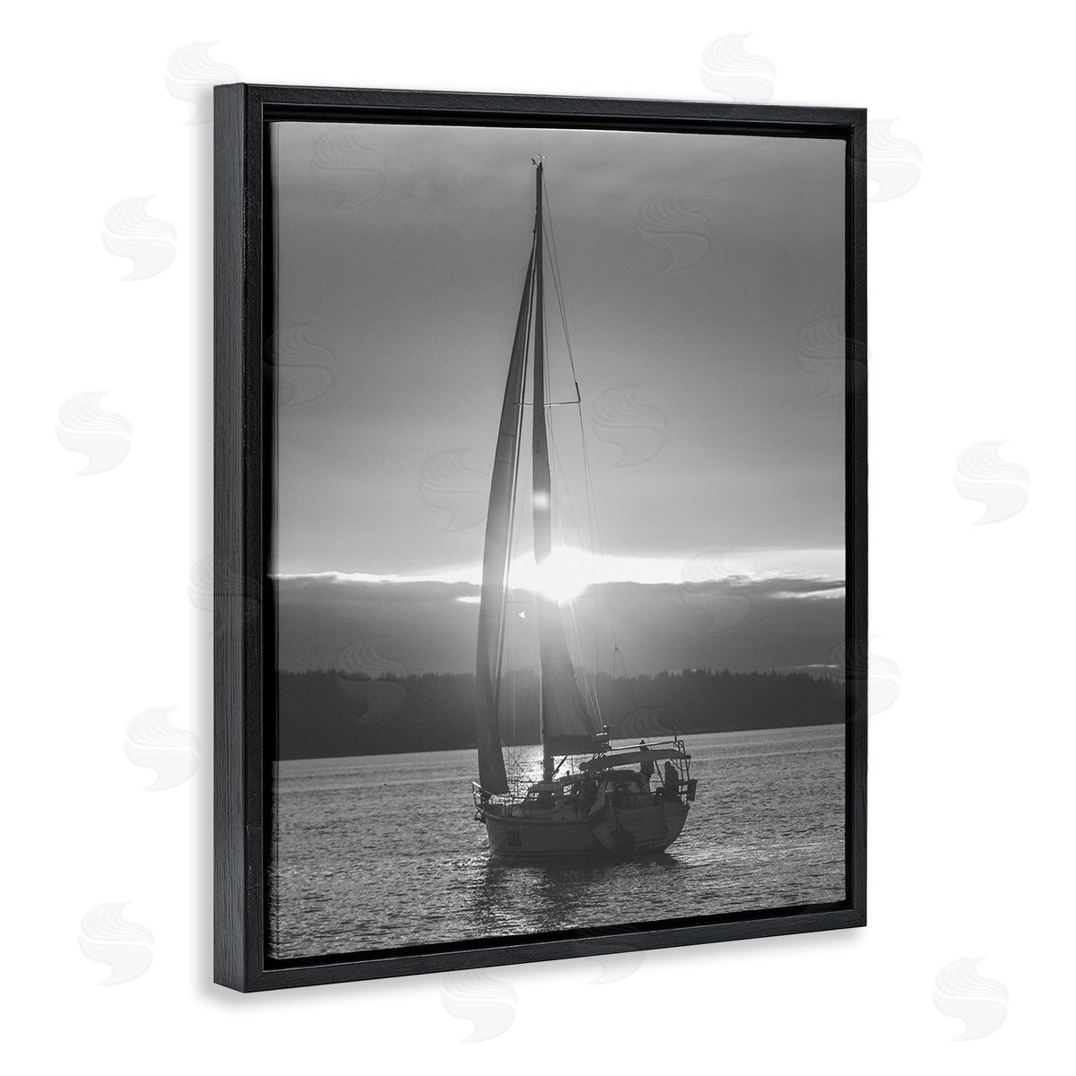 Stupell Studio Grey Sailboat Seascape