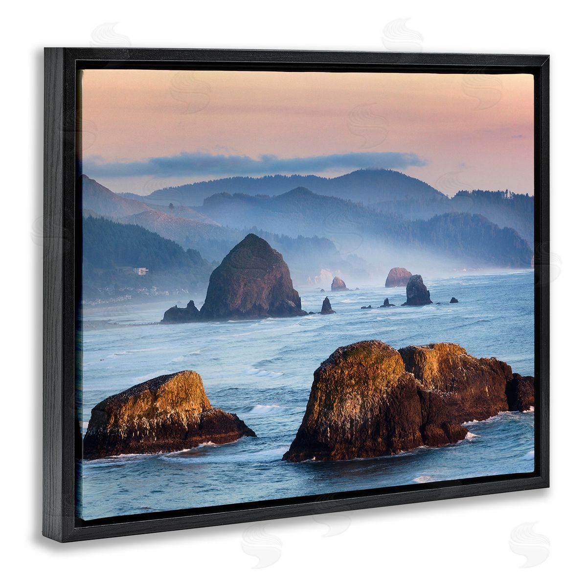 Richard Wong Ocean Cliffs with Mountains