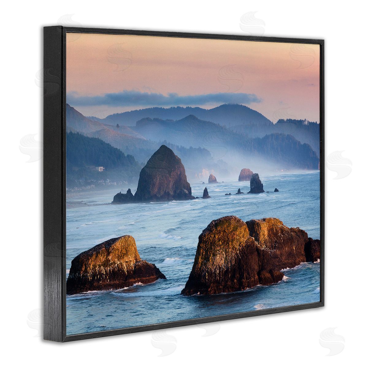 Richard Wong Ocean Cliffs with Mountains