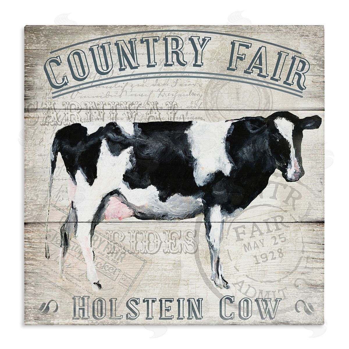 Vintage Country Fair Canvas Wall Art, Home Decor by Gail Fraser