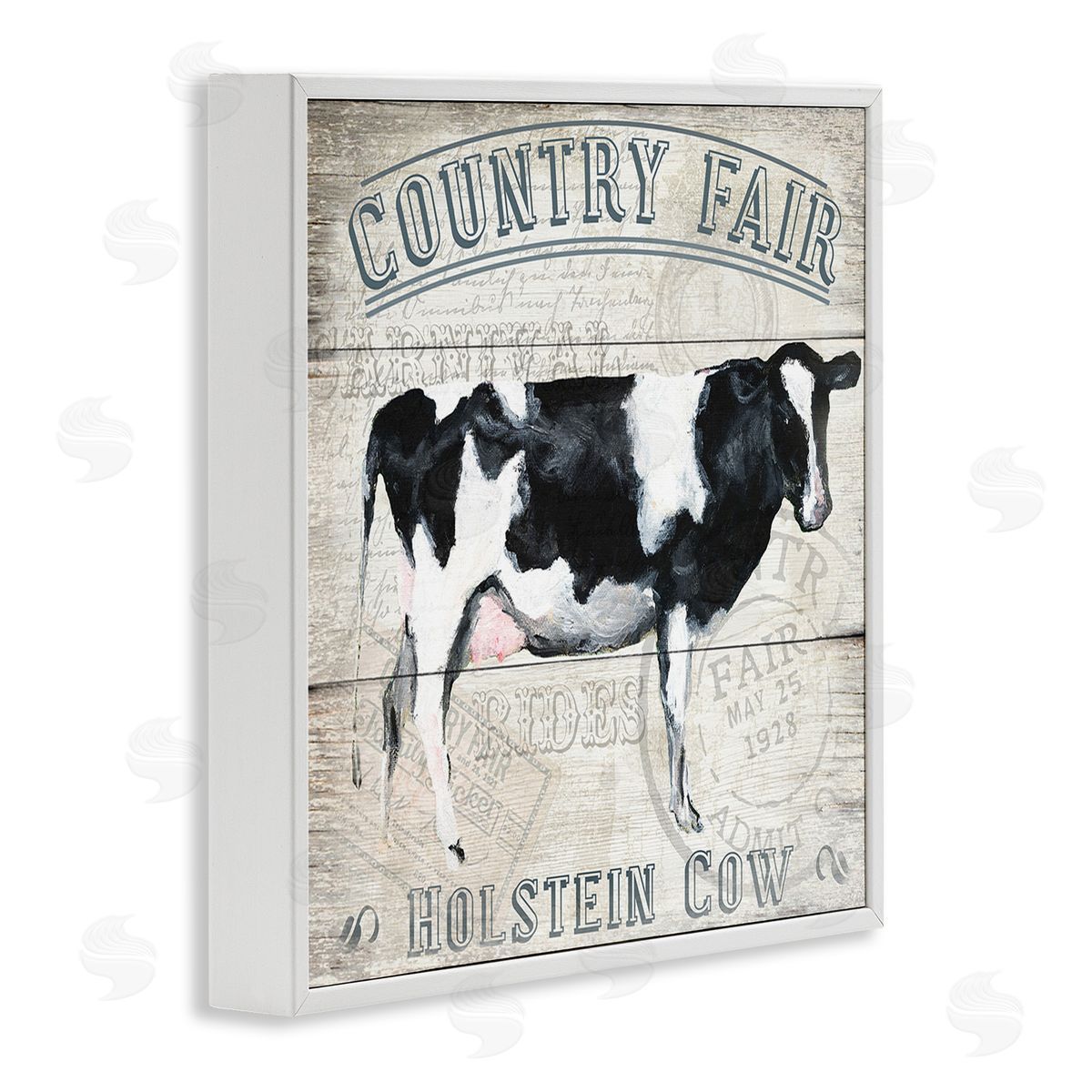 Vintage Country Fair White Frame Print Wall Art, Home Decor by Gail Fraser