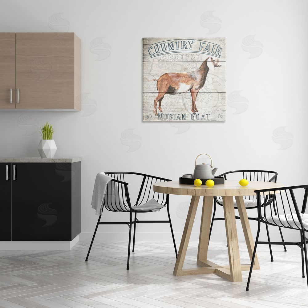 Gail Fraser Country Fair Goat Canvas Wall Art in Room