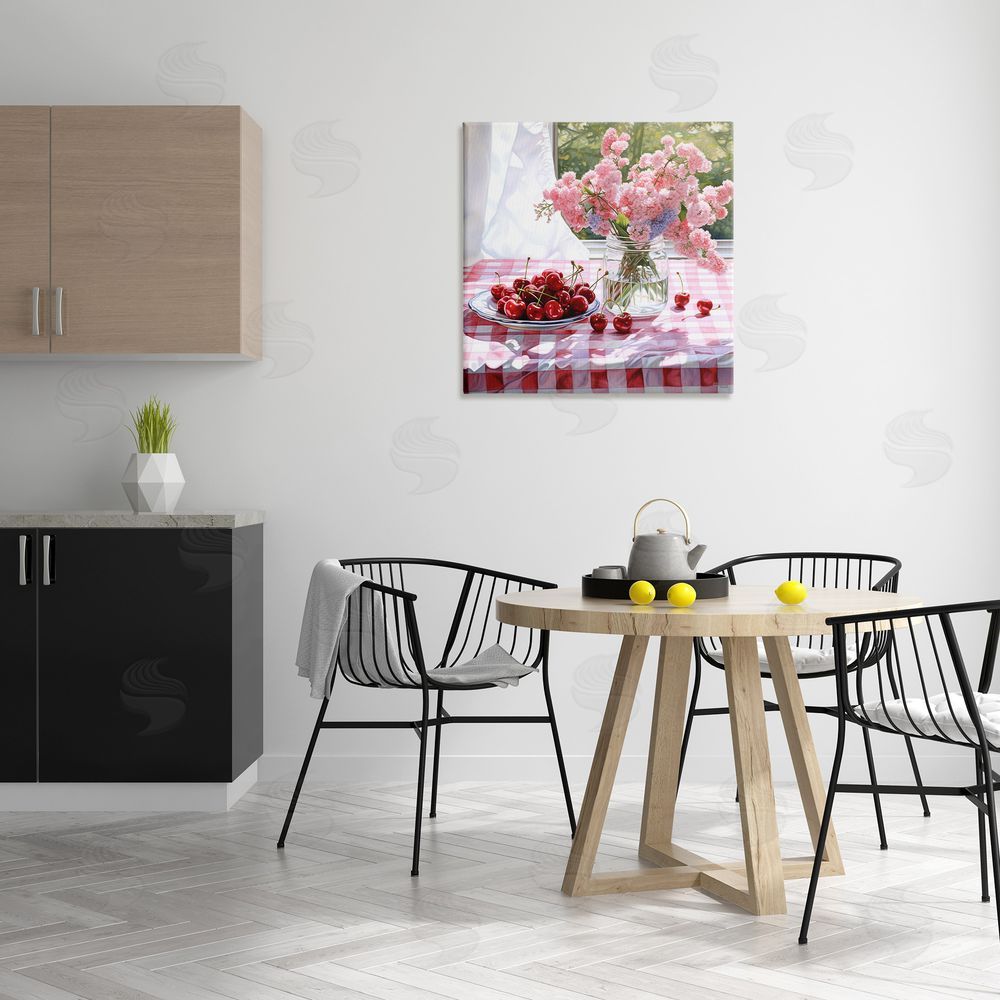 RB Cherry Blossoms & Fruits Canvas Wall Art in Room