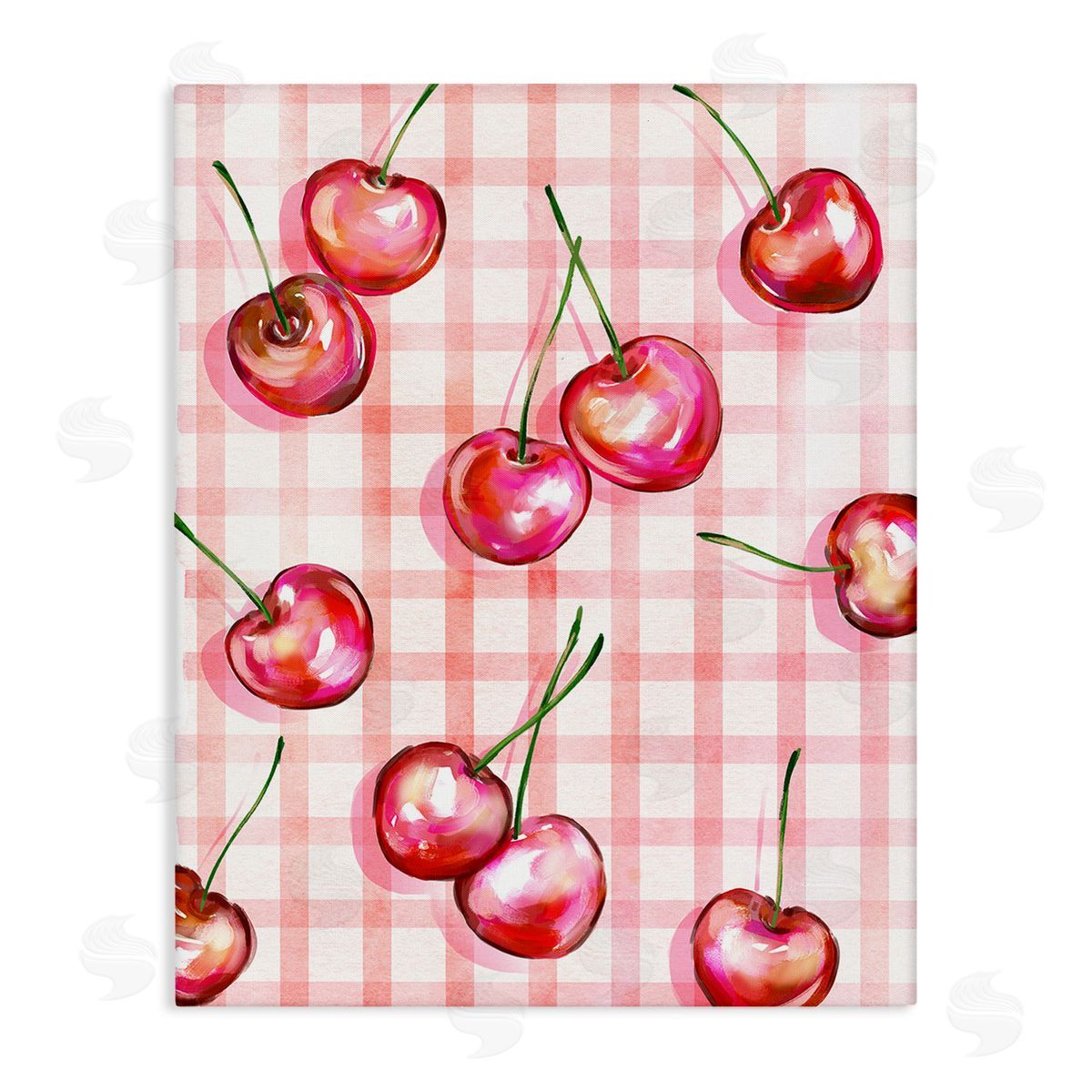 Ziwei Li Gingham Pattern Cherries