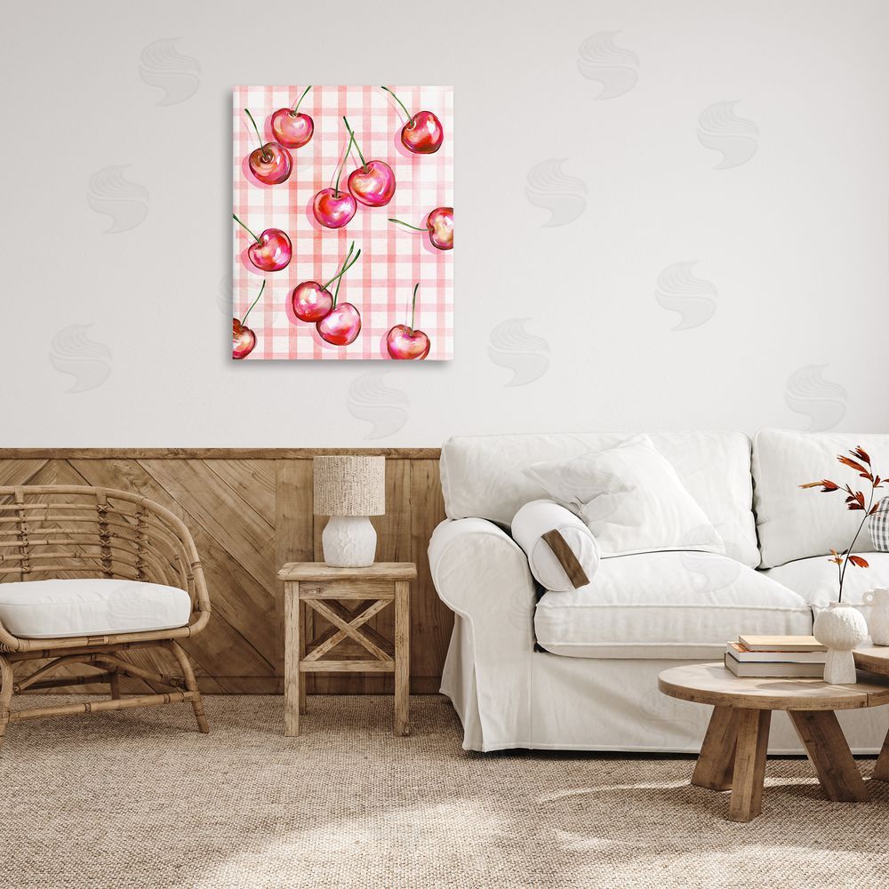 Ziwei Li Gingham Pattern Cherries