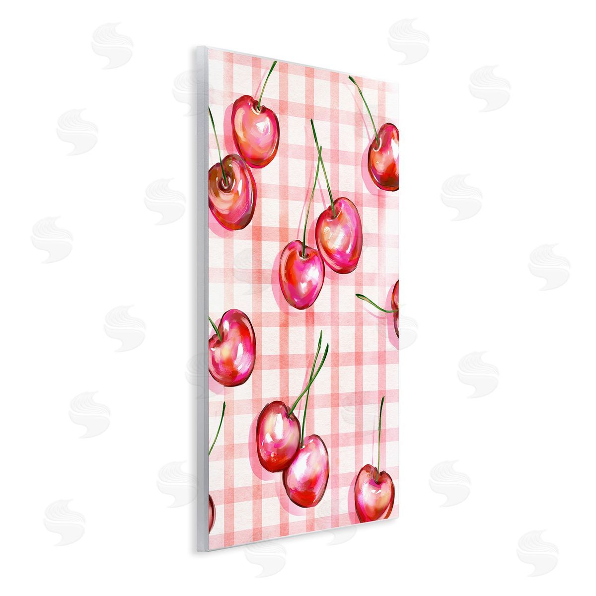 Ziwei Li Gingham Pattern Cherries