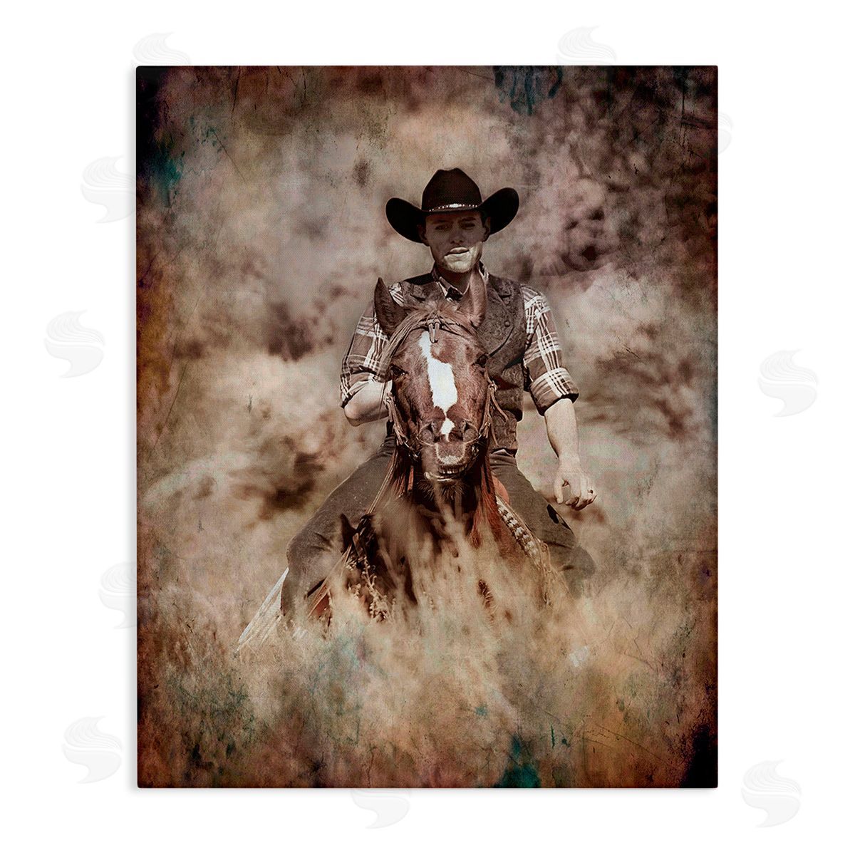 Jerry  Cowart Galloping Cowboy Portrait