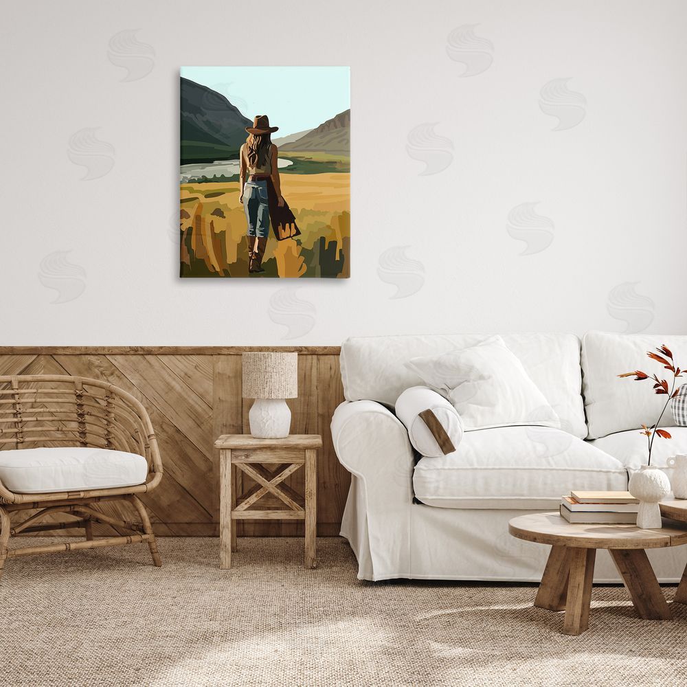 Amelia Noyes Strolling Cowgirl in Desert