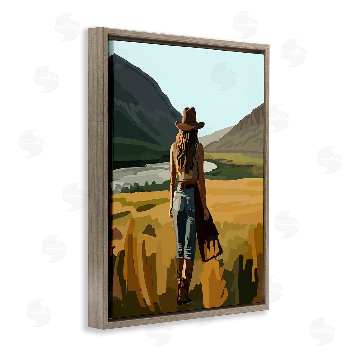 Amelia Noyes Strolling Cowgirl in Desert