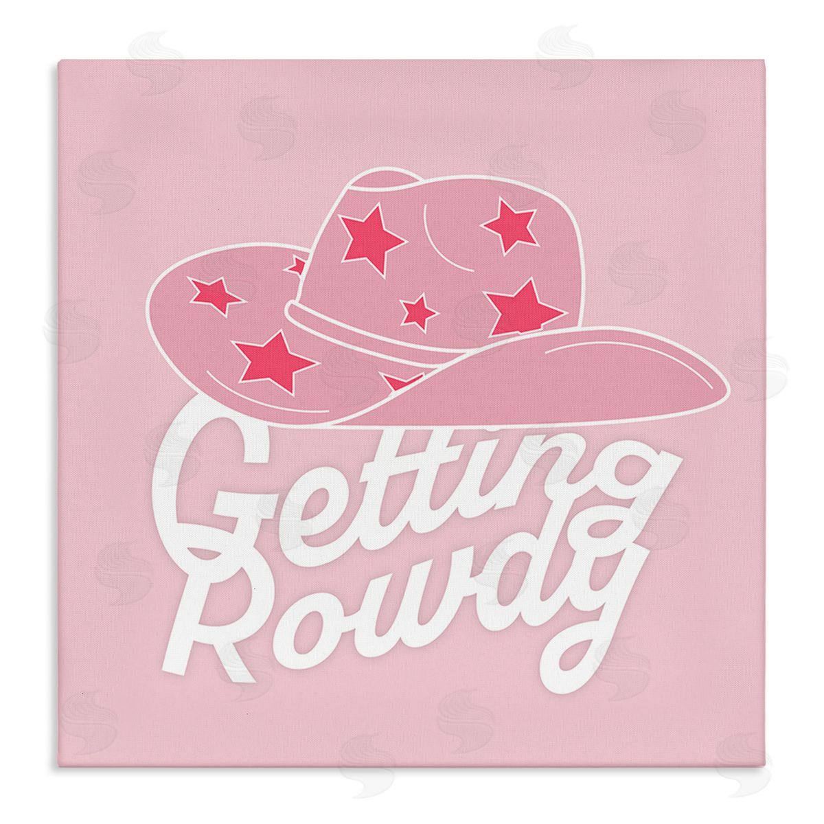 Corinne Rose Designs Country Getting Rowdy Stretched Canvas Wall Art Print