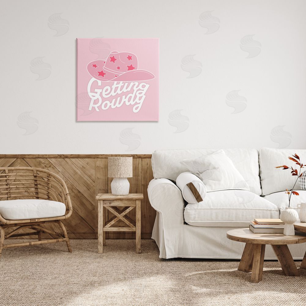 Corinne Rose Designs Country Getting Rowdy Canvas Wall Art in Room
