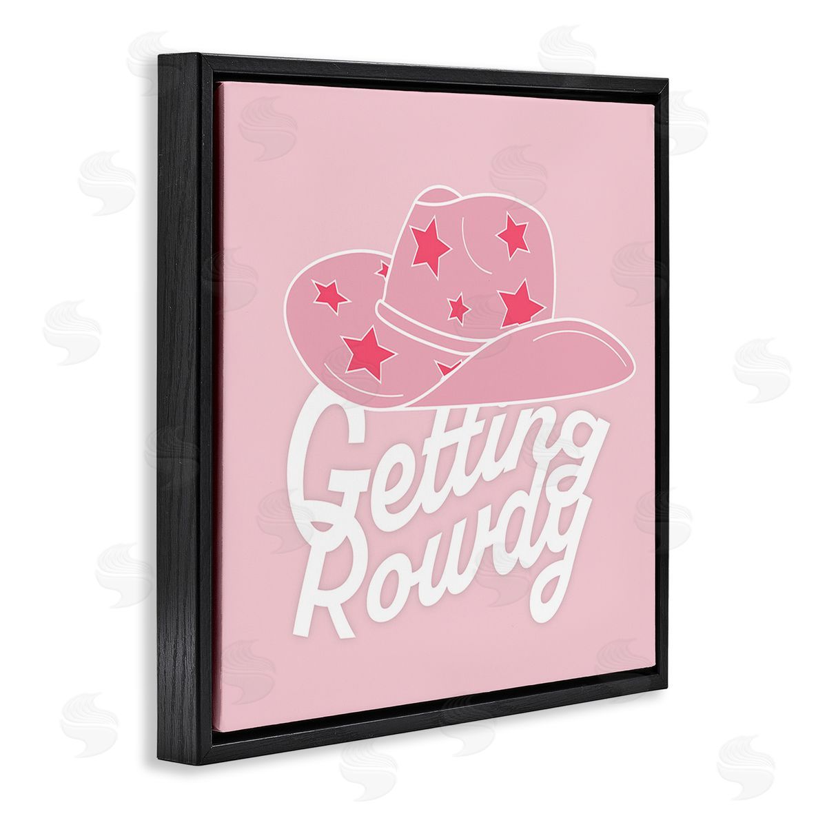 Corinne Rose Designs Country Getting Rowdy Black Floating Frame Canvas Wall Art Print