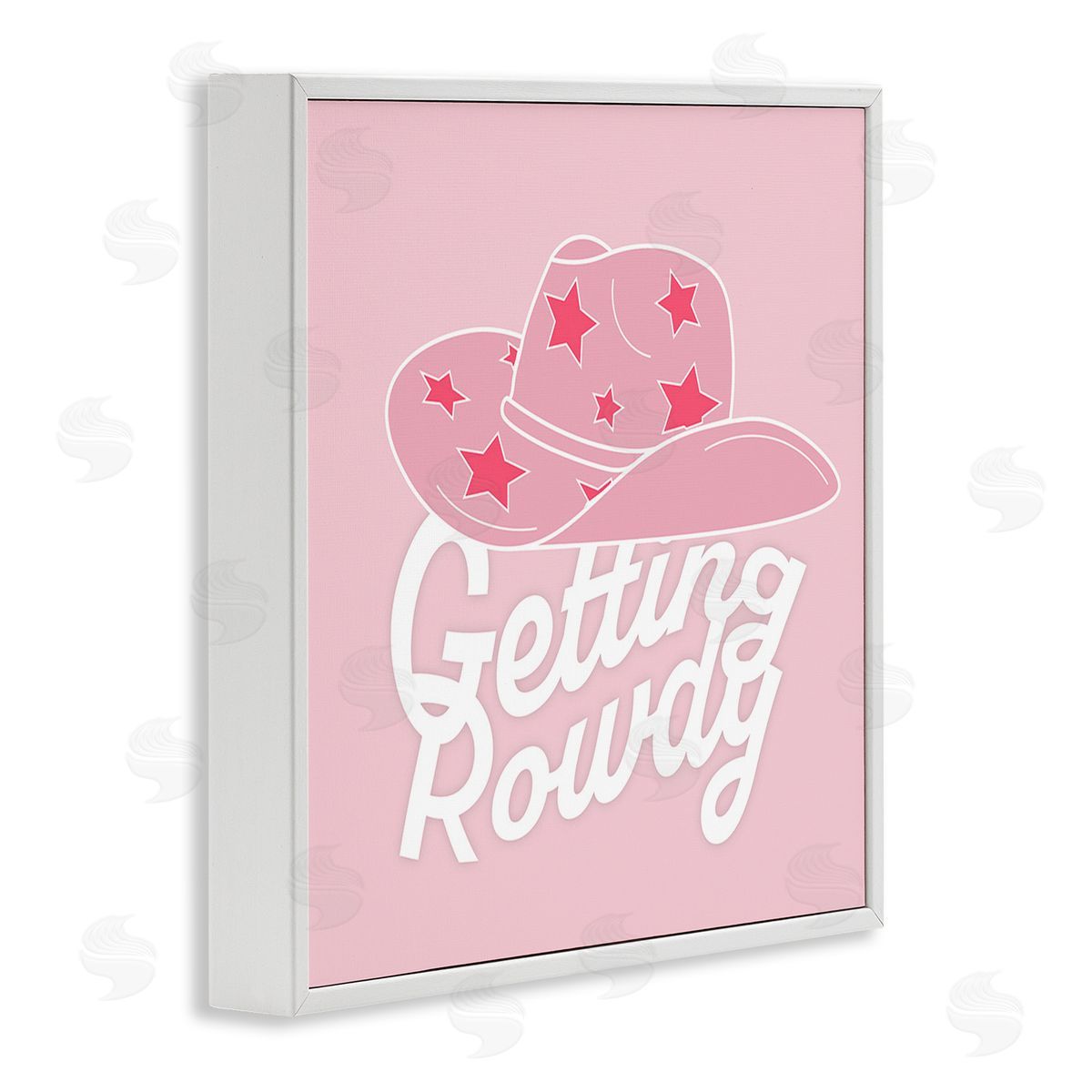 Corinne Rose Designs Country Getting Rowdy White Framed Glicee Wall Art Print