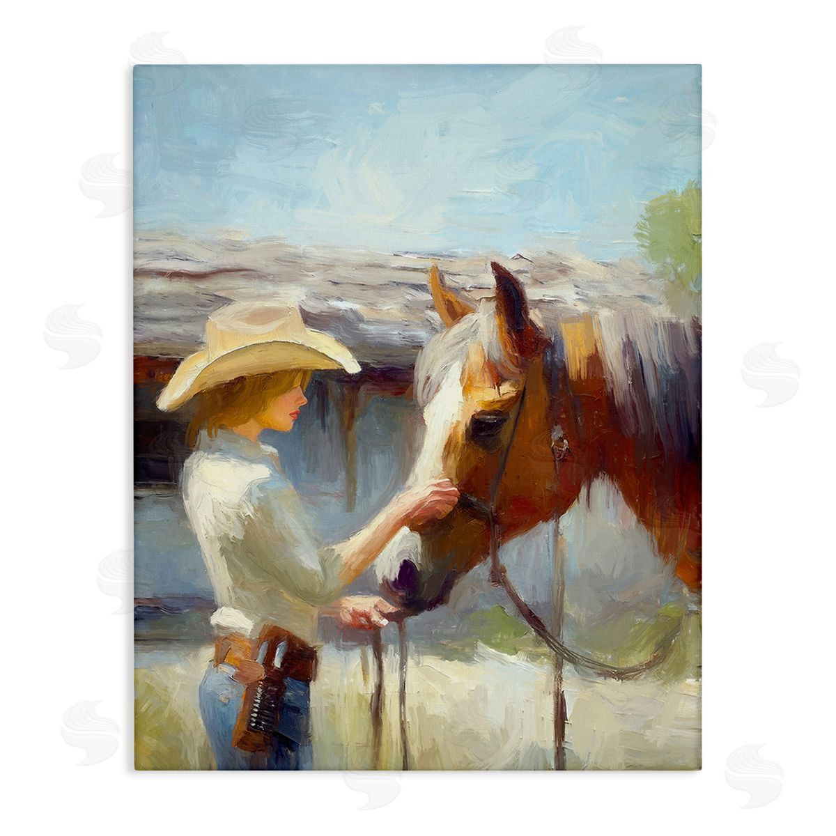 Ramona Murdock Girl Caring For Horse
