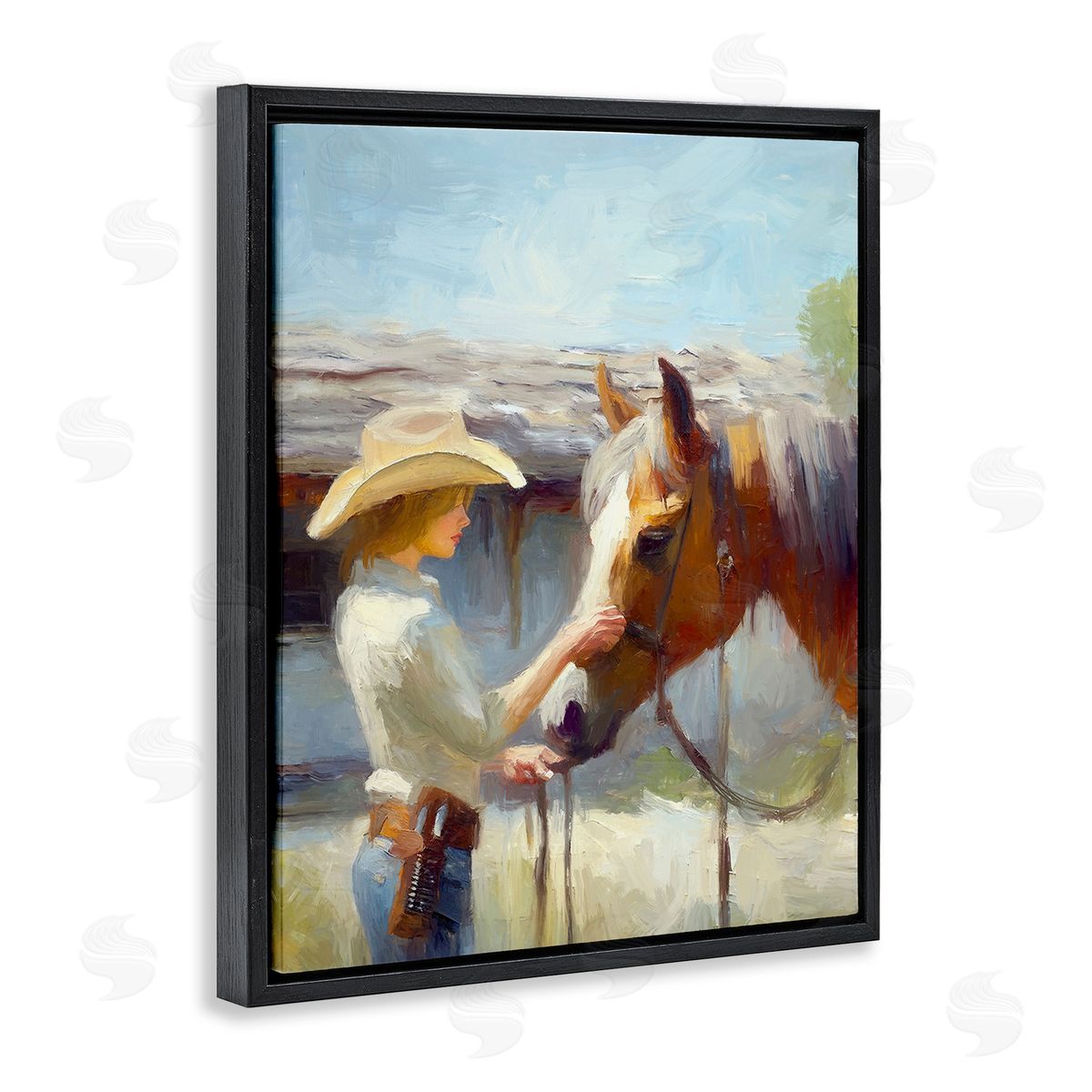 Ramona Murdock Girl Caring For Horse