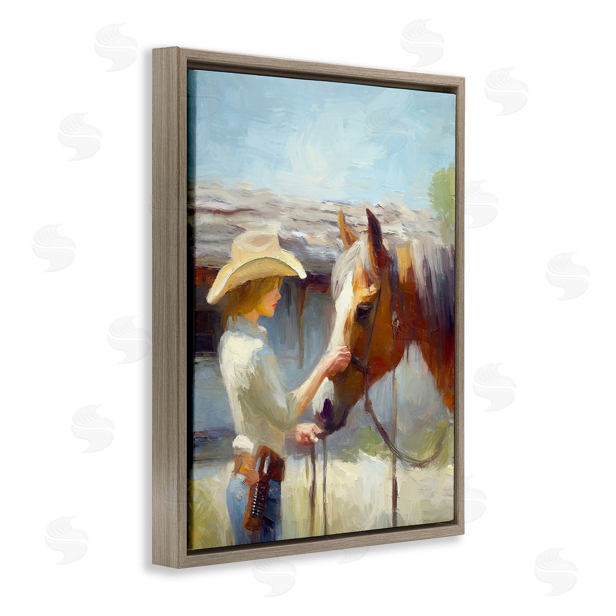 Ramona Murdock Girl Caring For Horse