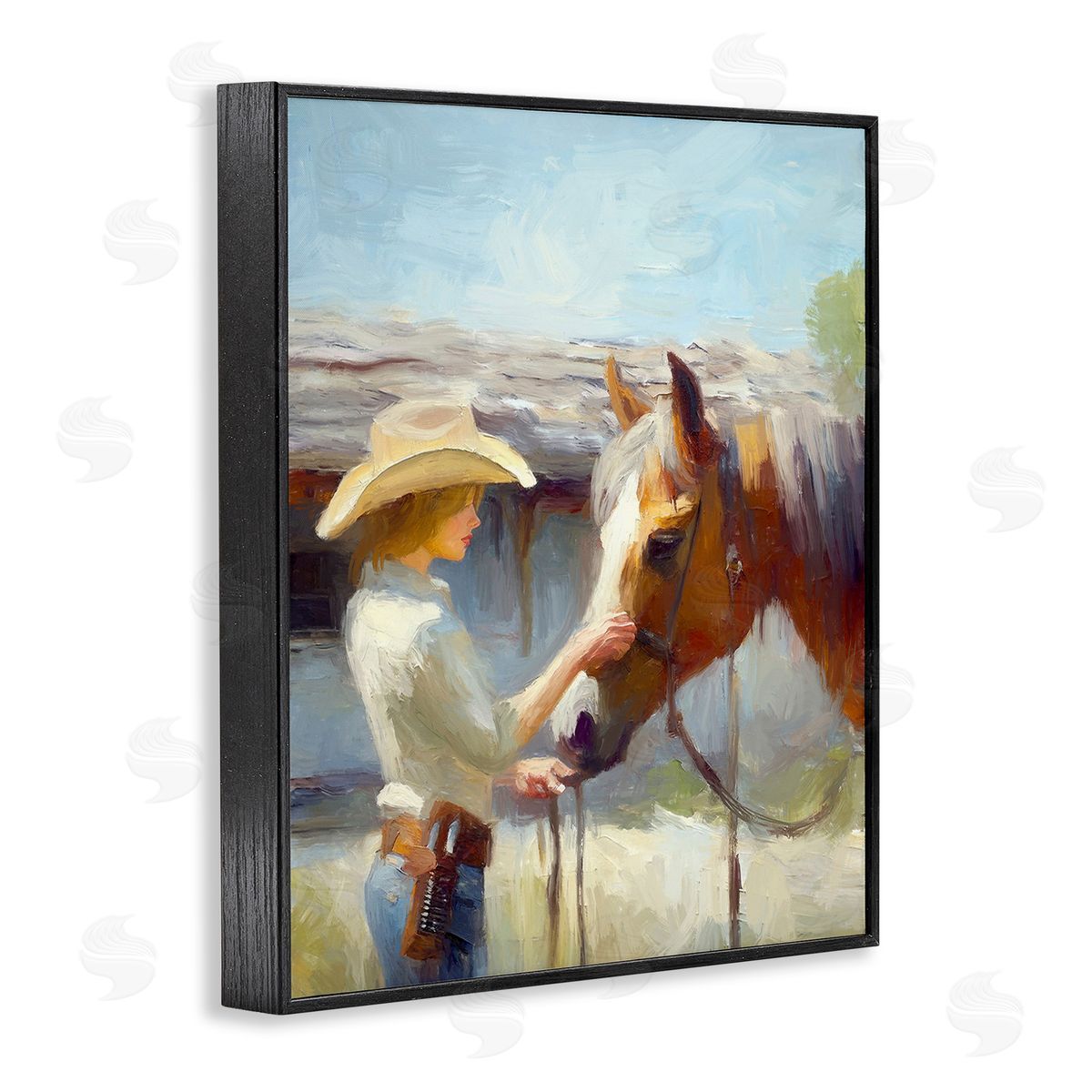 Ramona Murdock Girl Caring For Horse