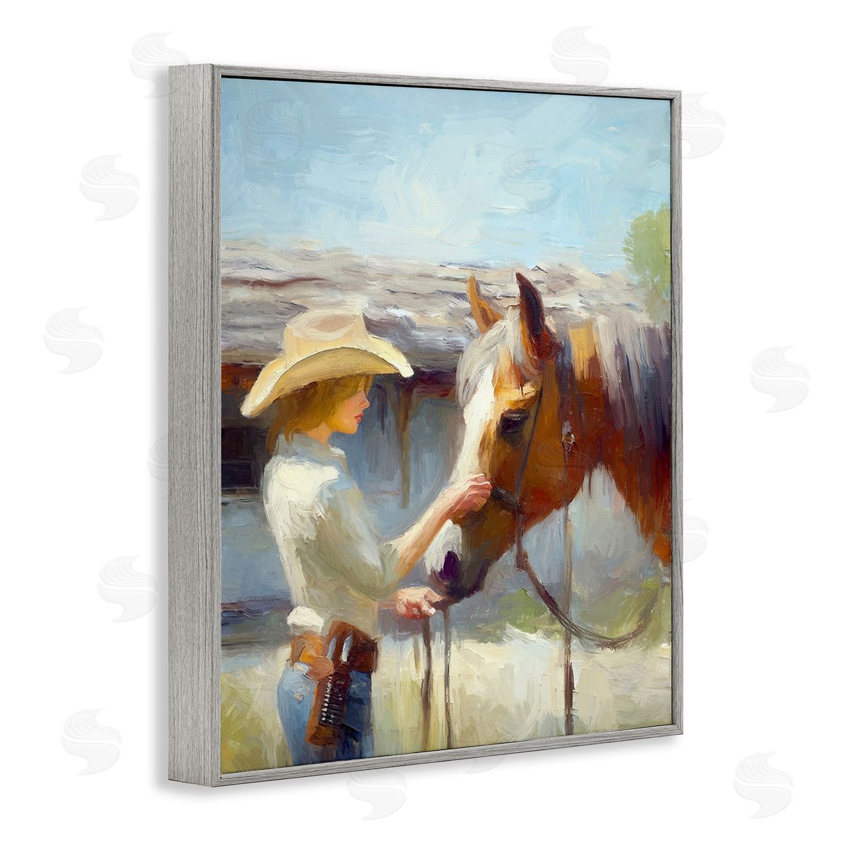 Ramona Murdock Girl Caring For Horse