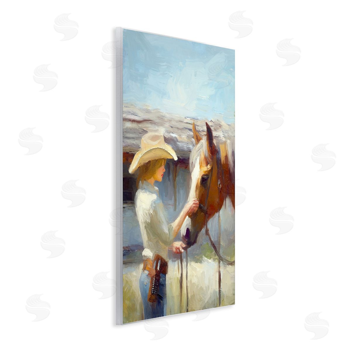 Ramona Murdock Girl Caring For Horse