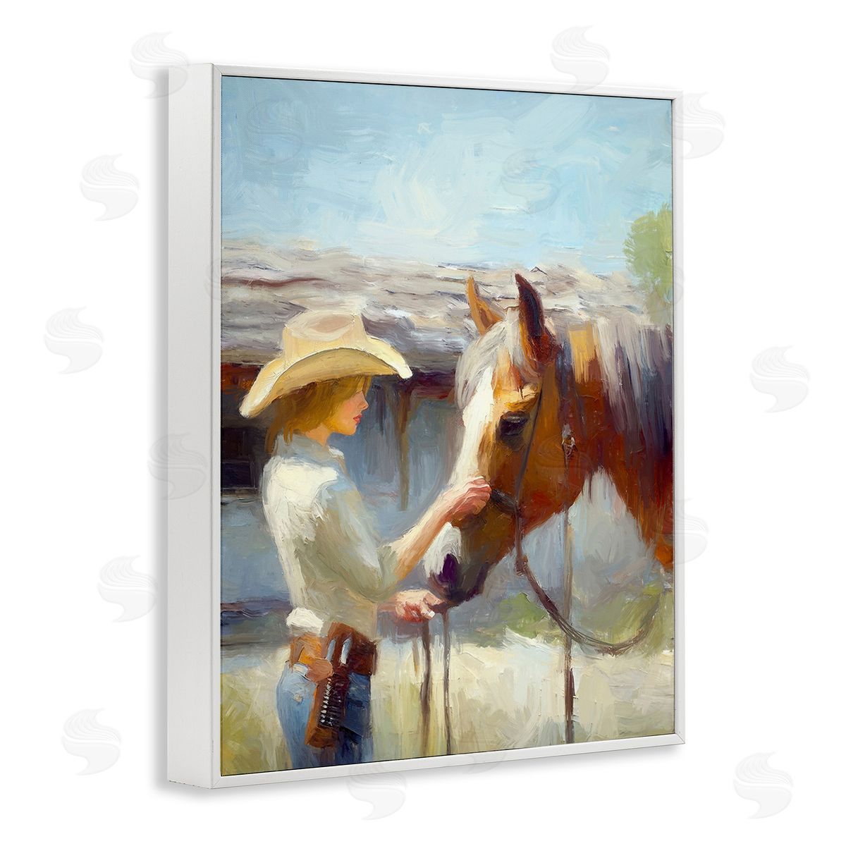 Ramona Murdock Girl Caring For Horse