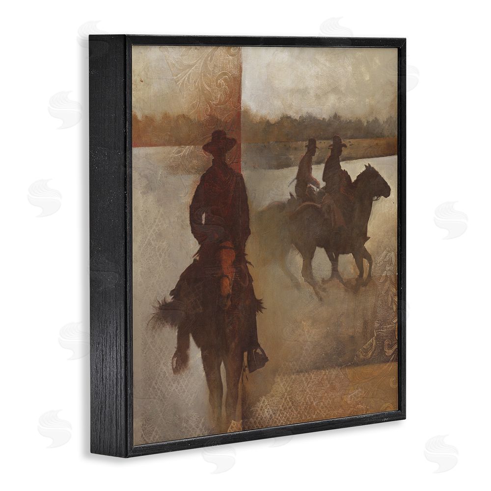 White Ladder Rustic Equestrian Collage Black Framed Glicee Wall Art Print