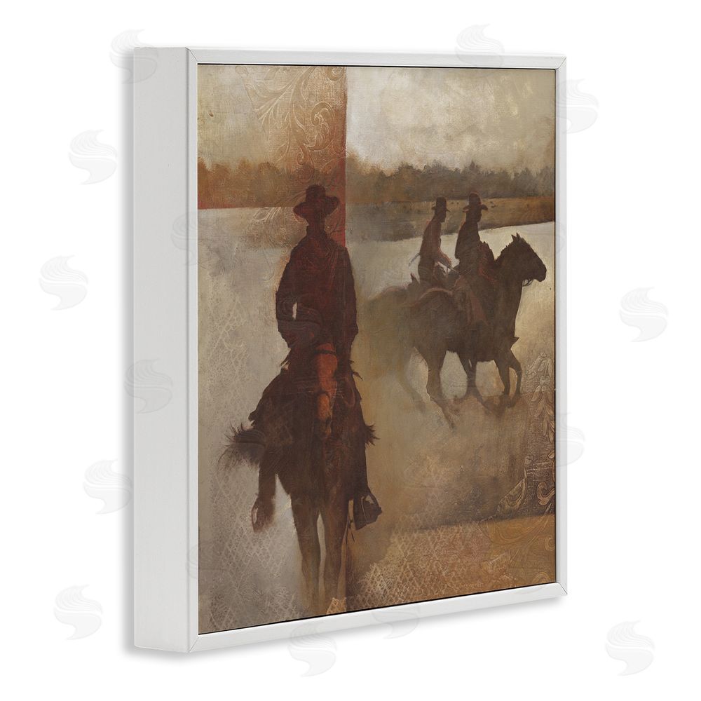 White Ladder Rustic Equestrian Collage White Framed Glicee Wall Art Print