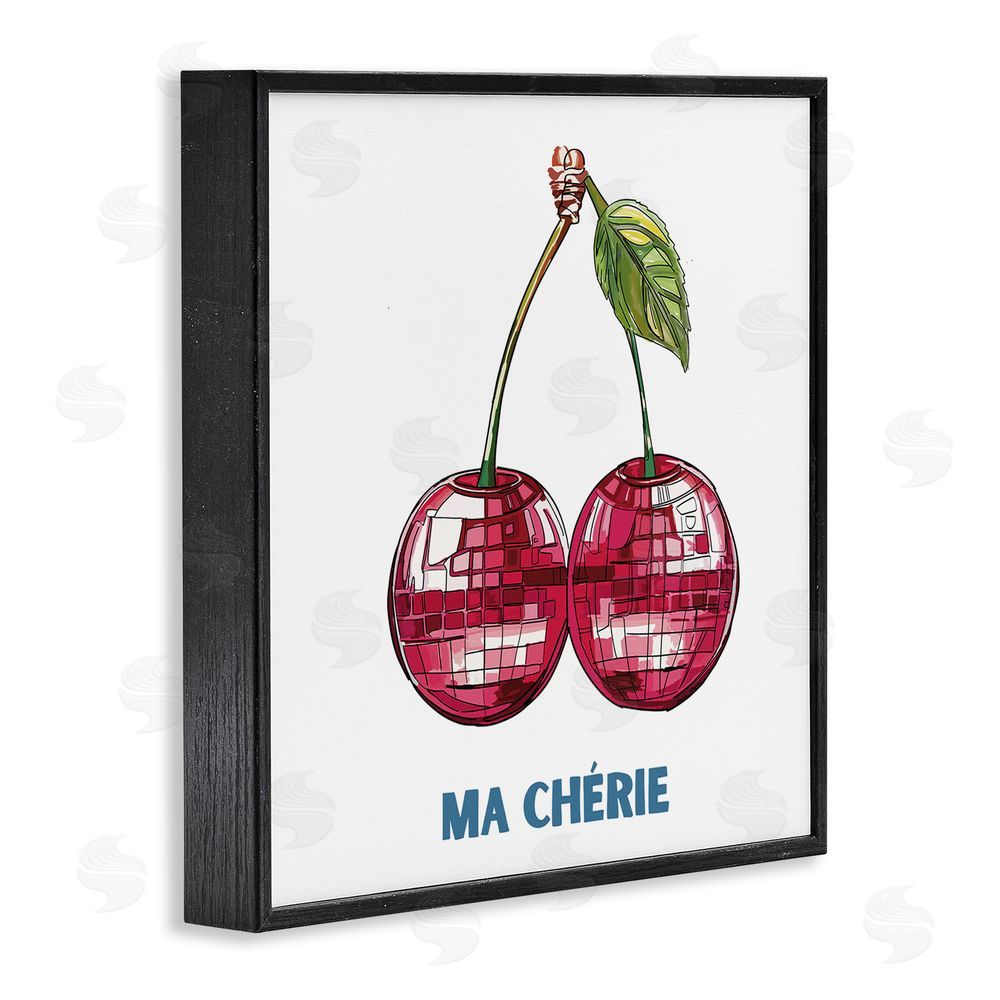 Amelia Noyes Ma Cherie Cherries Black Framed Glicee Wall Art Print