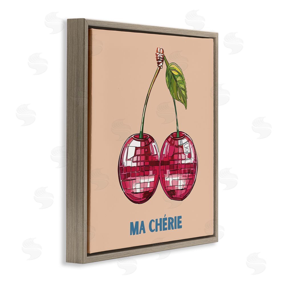 Amelia Noyes Ma Cherie Fruits Brown Floating Frame Canvas Wall Art Print