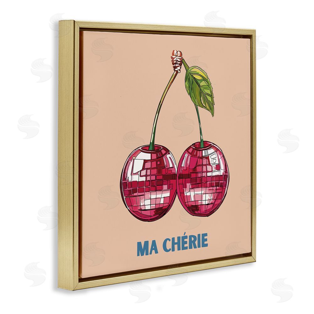 Amelia Noyes Ma Cherie Fruits Gold Floating Frame Canvas Wall Art Print