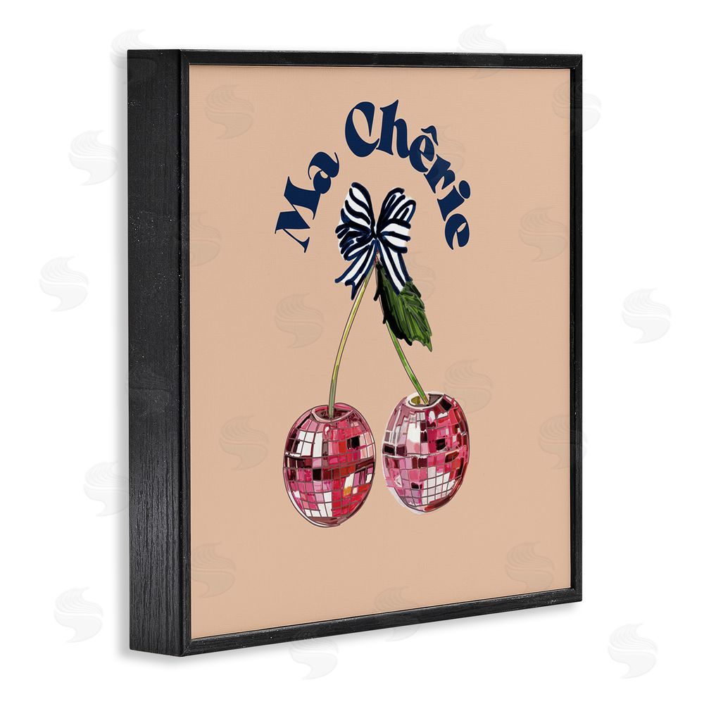 Amelia Noyes Ma Cherie Phrase Black Framed Glicee Wall Art Print
