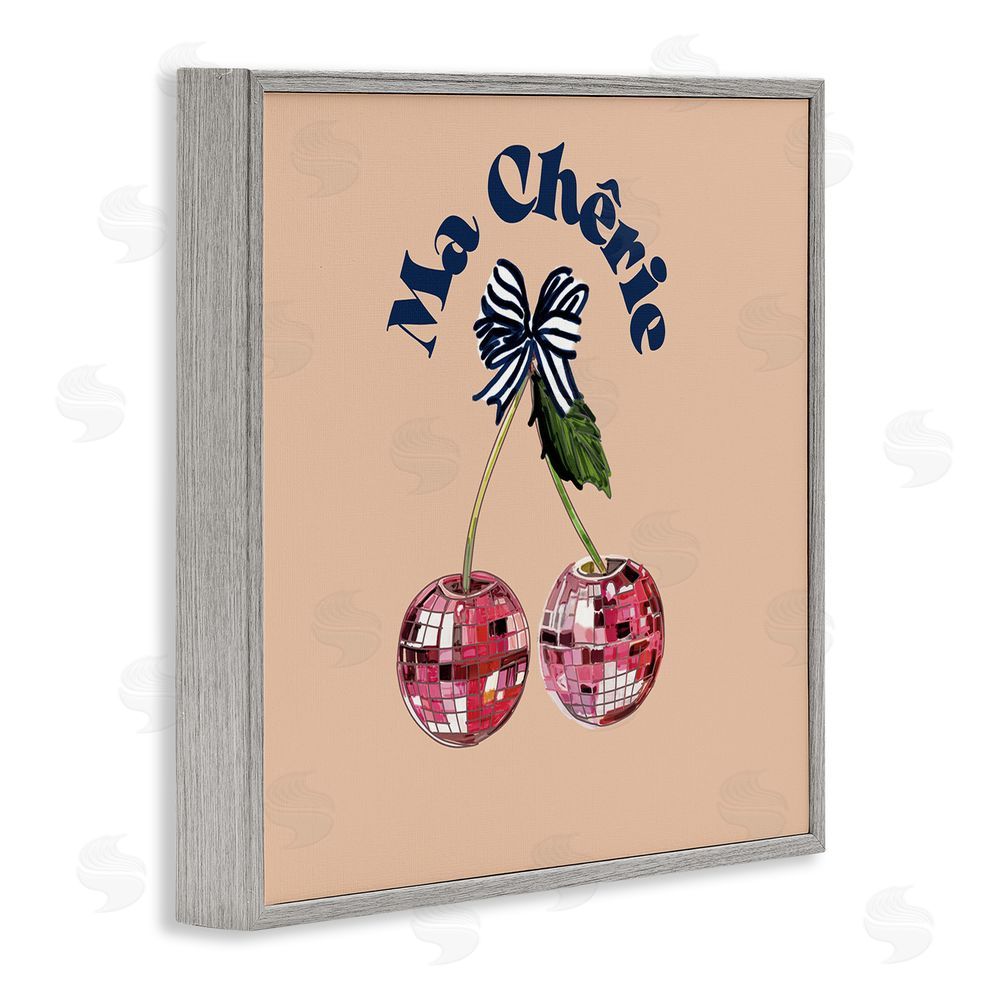 Amelia Noyes Ma Cherie Phrase Gray Framed Glicee Wall Art Print