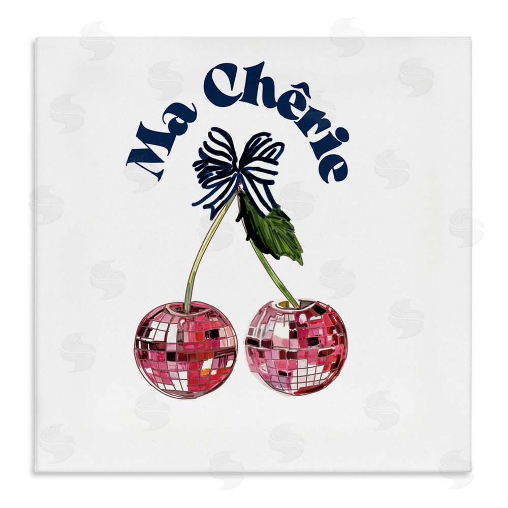 Amelia Noyes Ma Cherie French Phrase Stretched Canvas Wall Art Print