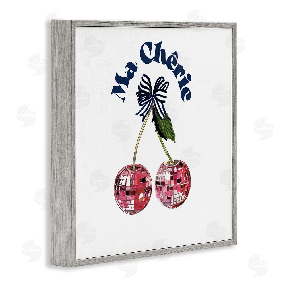 Amelia Noyes Ma Cherie French Phrase Gray Framed Glicee Wall Art Print