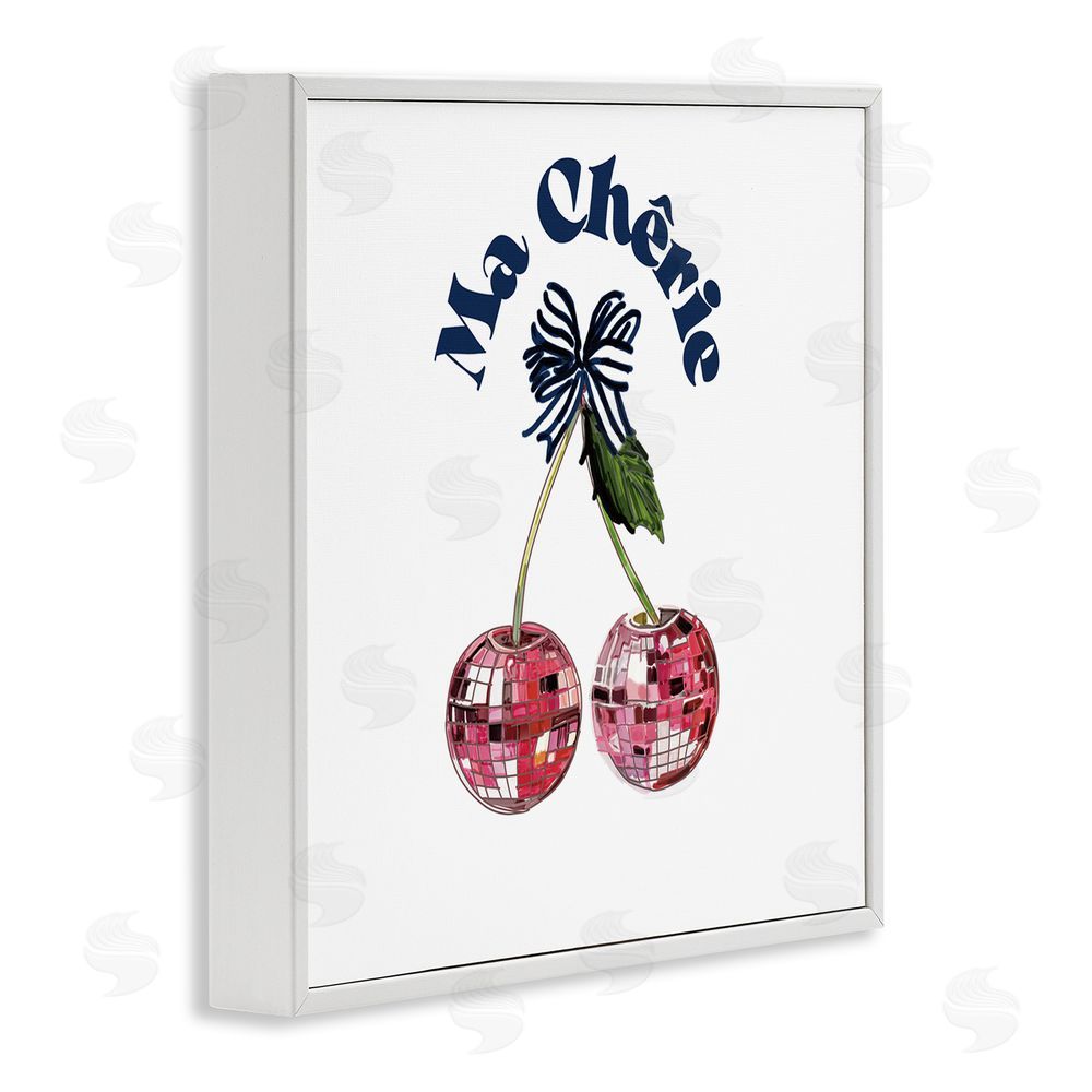 Amelia Noyes Ma Cherie French Phrase White Framed Glicee Wall Art Print